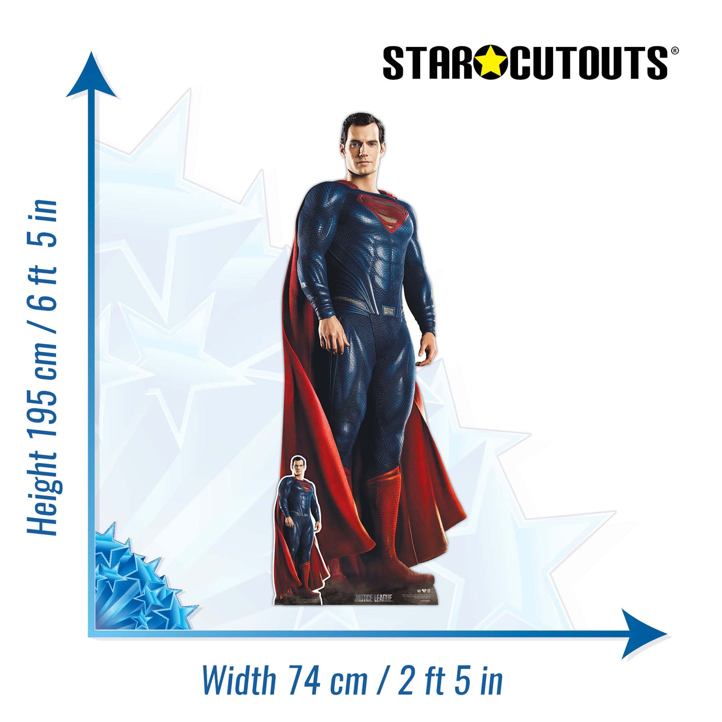 SC4189 Superman Henry Cavill Cape Cardboard Cut Out Height 195cm