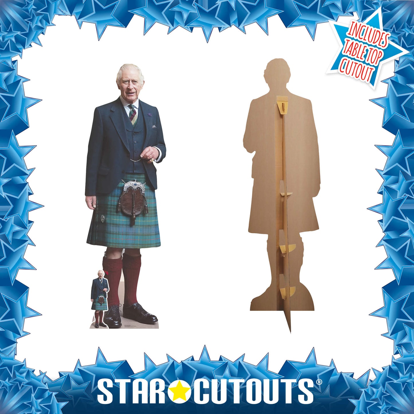 SC4212 King Charles Kilt Cardboard Cut Out Height 180cm