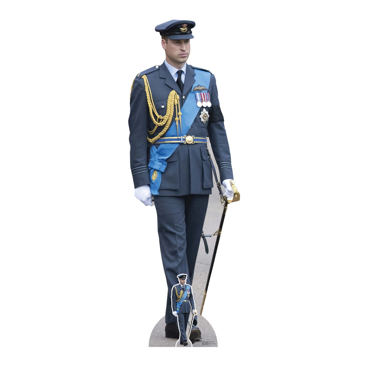 SC4213 Prince William RAF Uniform Cardboard Cut Out Height 192cm