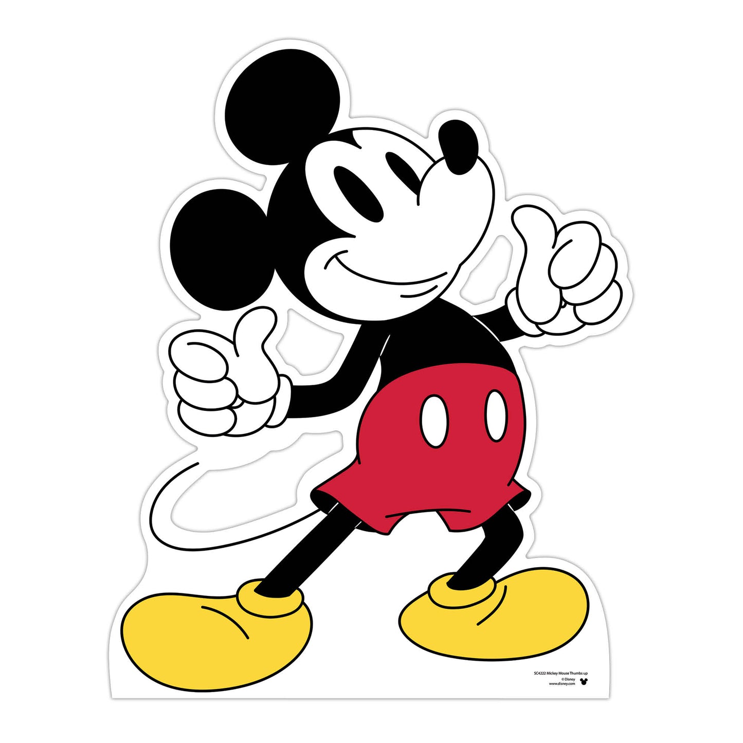 SC4222 Mickey Mouse Thumbs Up Cardboard Cut Out Height 94cm