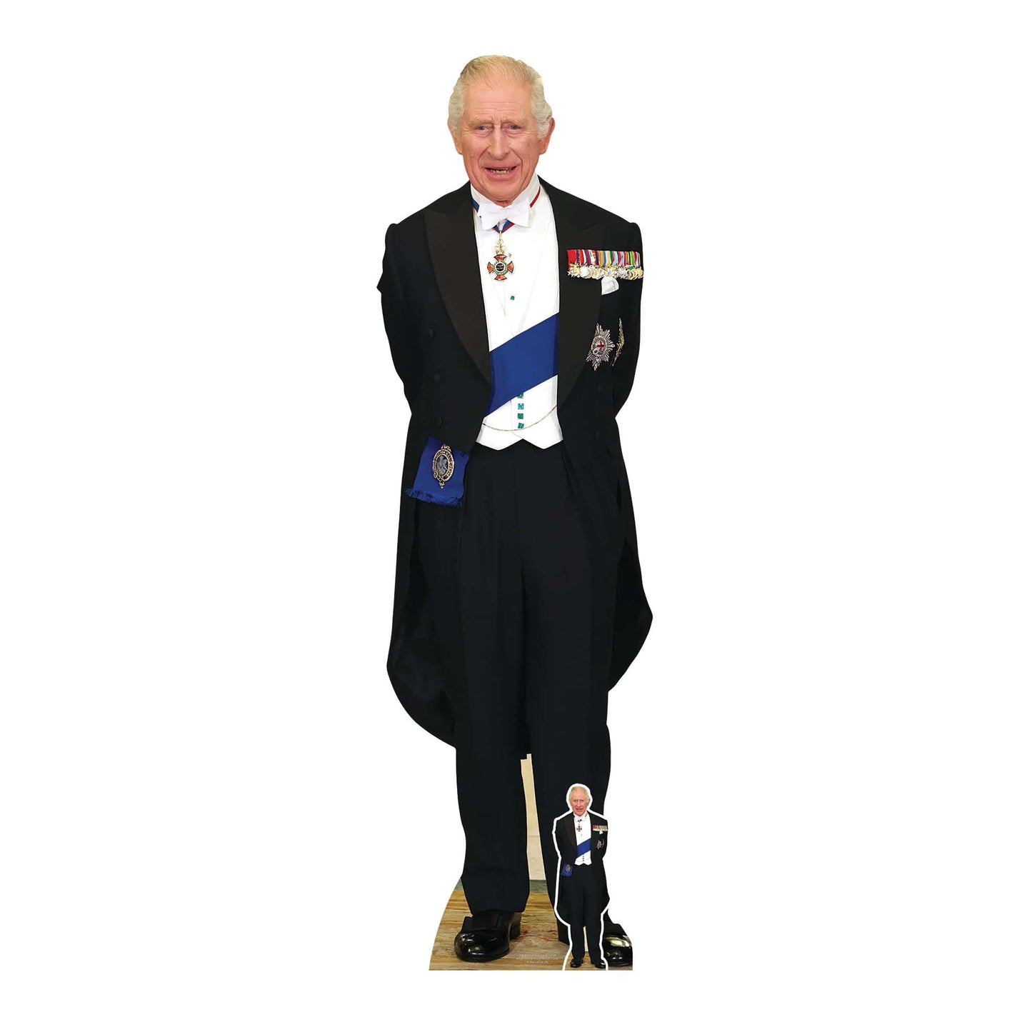 SC4231 King Charles with Medals Cardboard Cut Out Height 181cm