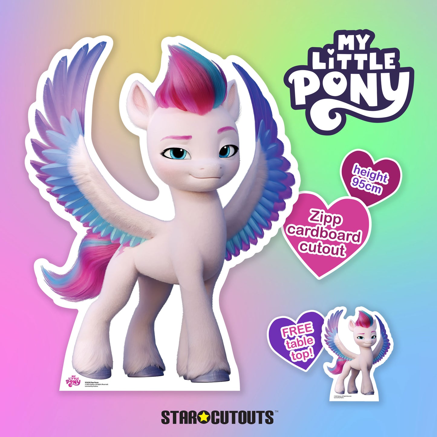 SC4238 Zipp Storm My Little Pony Star Mini Cardboard Cut Out Height 95cm