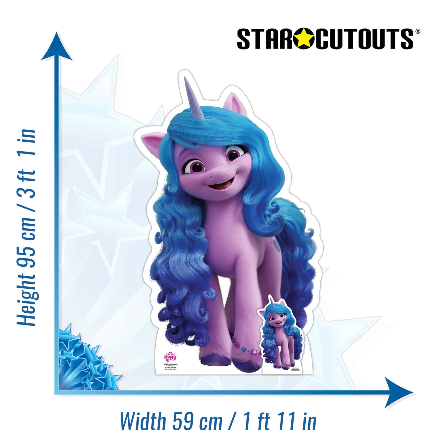 SC4239 Izzy Moonbow My Little Pony Star Mini Cardboard Cut Out Height 95cm