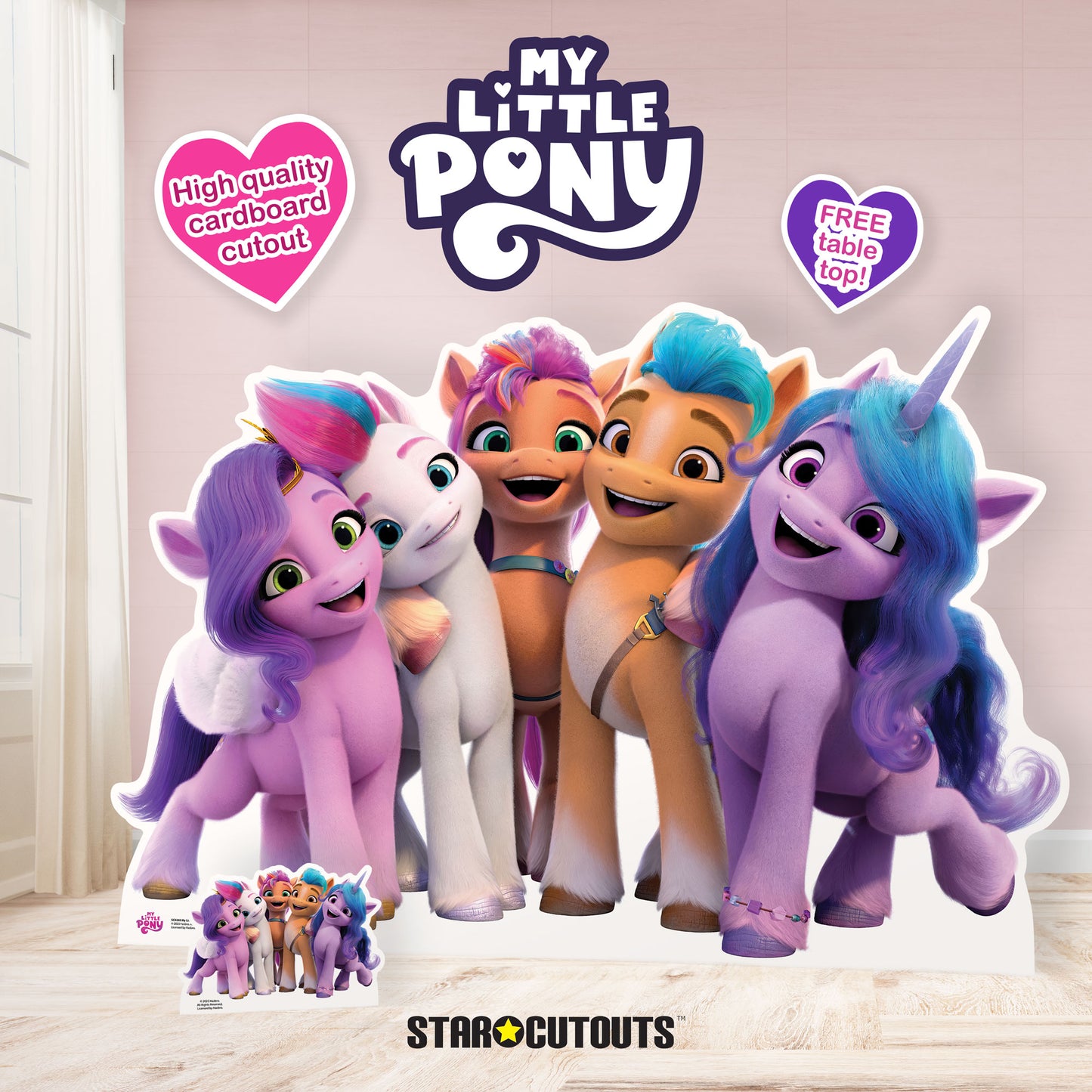 SC4240 My Little Pony Star Mini Group Cardboard Cut Out Height 131cm