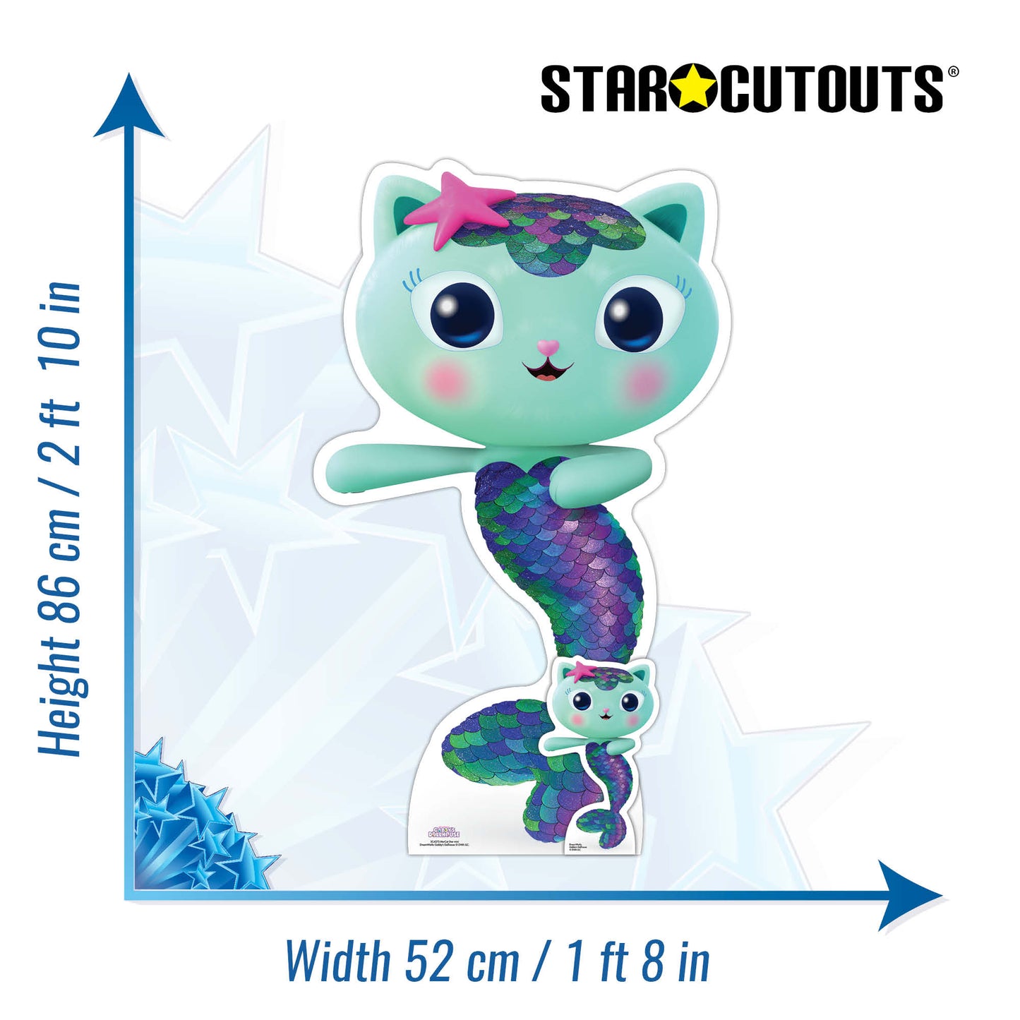 SC4275 MerCat Gabby's Dollhouse Star Mini Cardboard Cut Out Height 86cm
