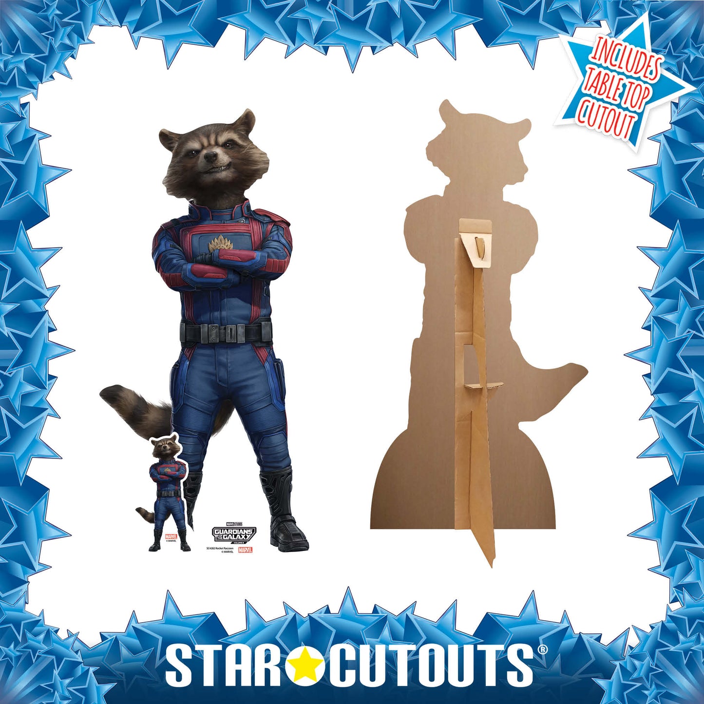 SC4282 Rocket Raccoon Guardians of the Galaxy Three Marvel Lifesize Cardboard Cut Out With Mini Height 95cm