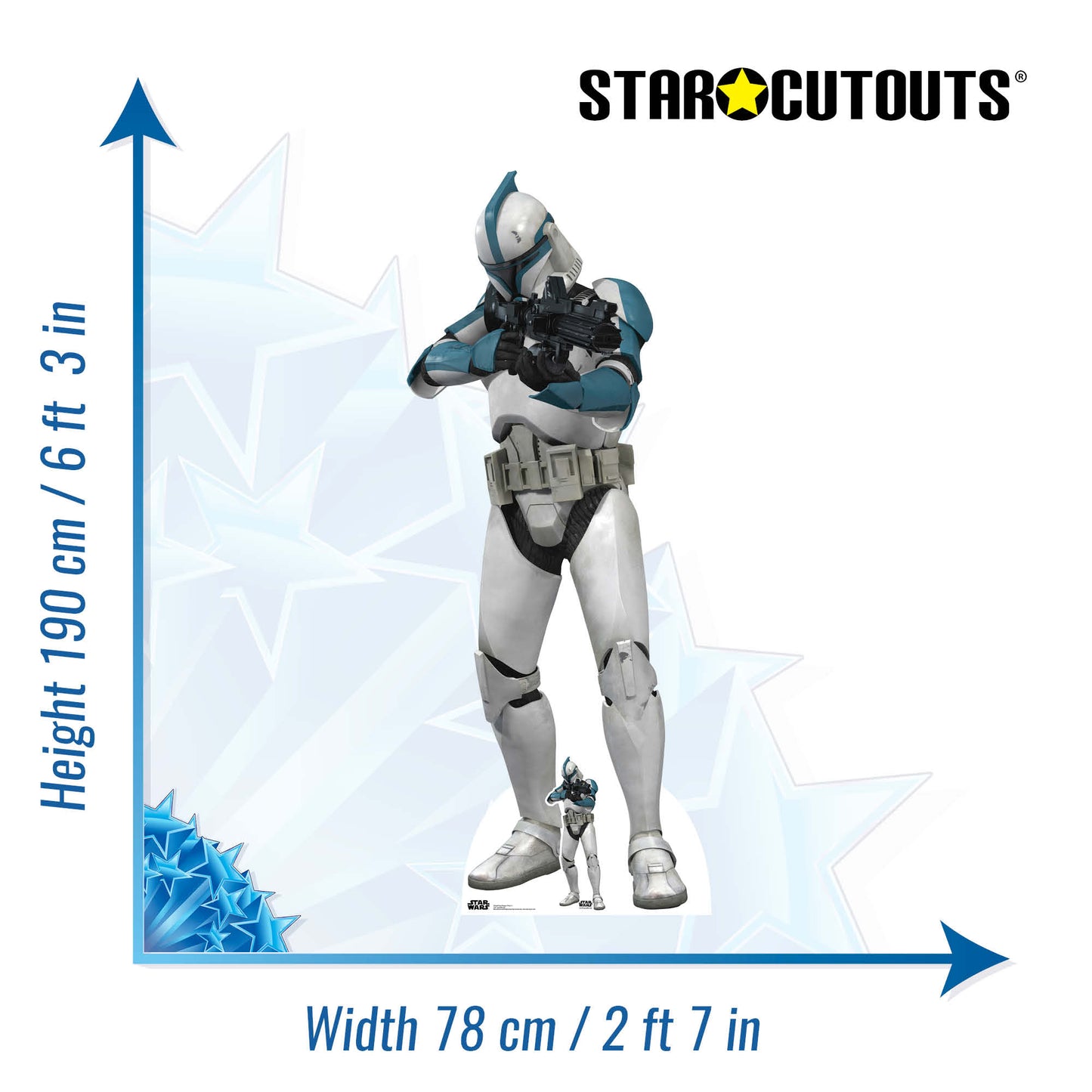 SC4284 Phase 1 Clone Trooper Star Wars Cardboard Cut Out Height 190cm