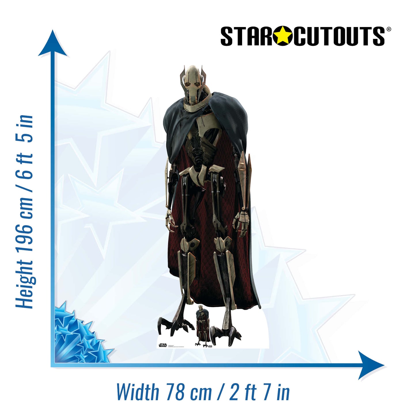 SC4287 General Grievous Star Wars Cardboard Cut Out Height 196cm