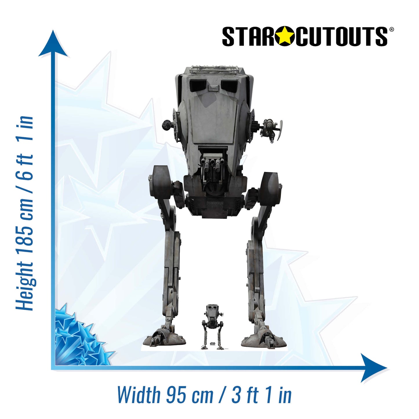 SC4289 AT ST Star Wars All Terrain Scout Cardboard Cut Out Height 185cm