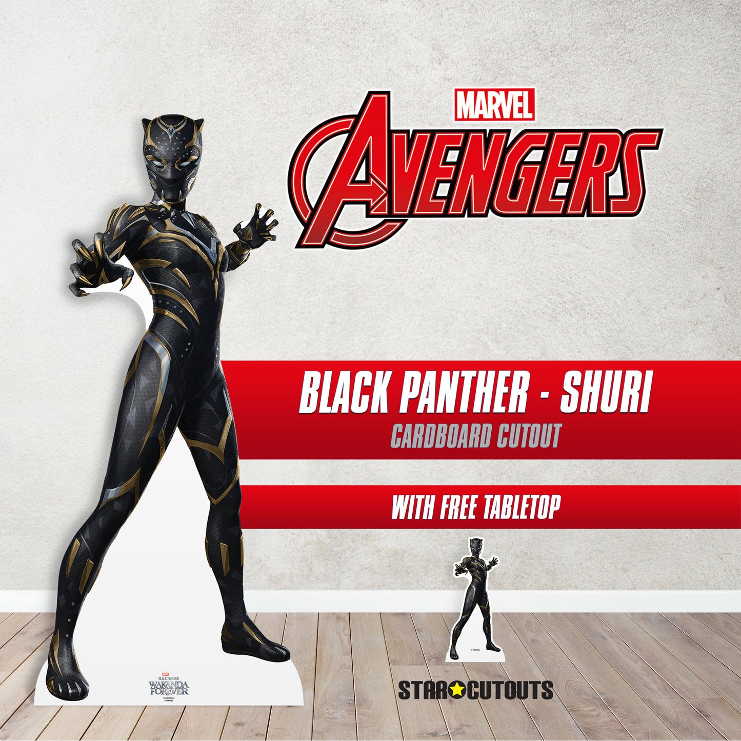 SC4302 Shuri Black Panther Wakanda Forever Cardboard Cutout With Mini Height 166cm