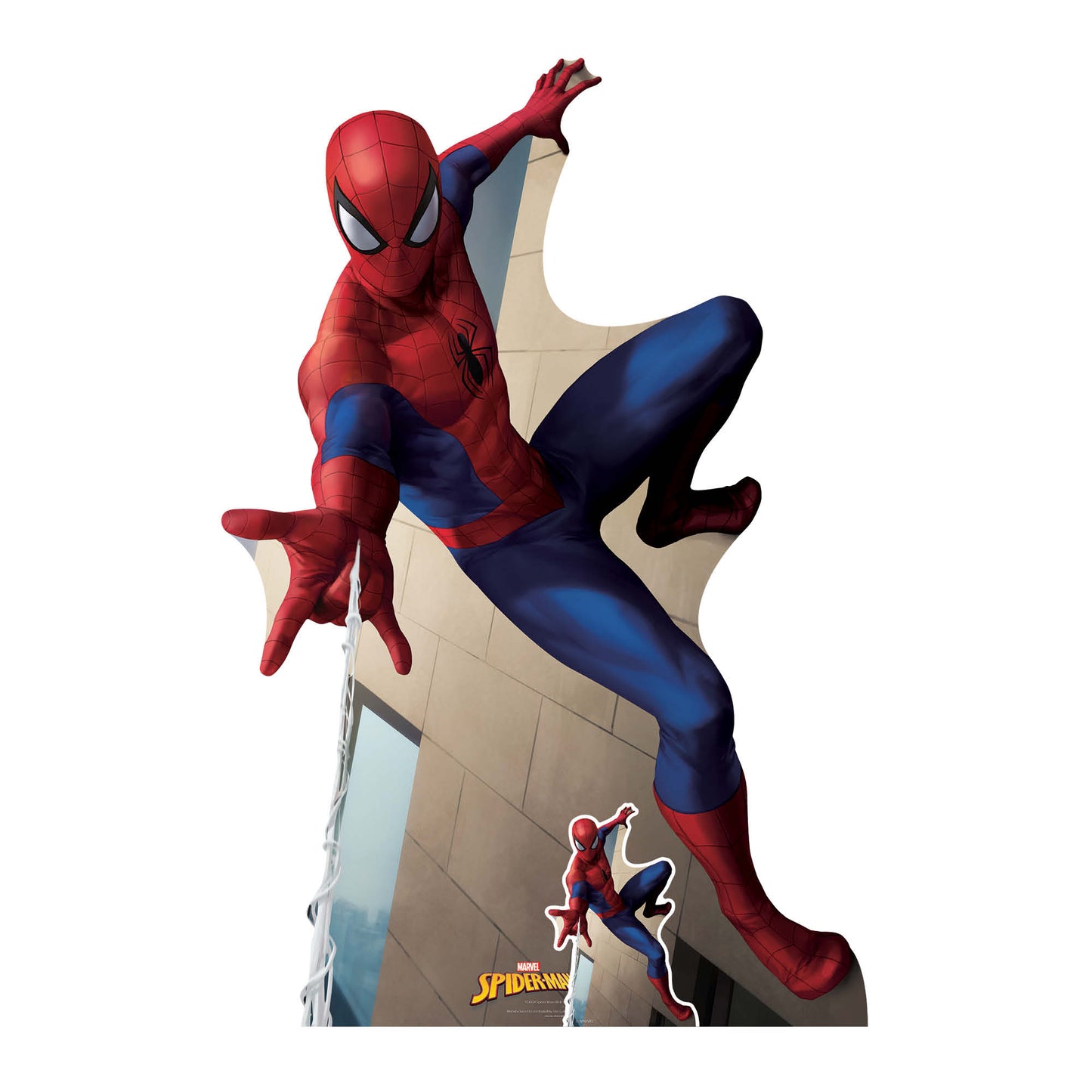 SC4304 Spider-Man Web Shooting Cardboard Cutout With Mini Height 136cm