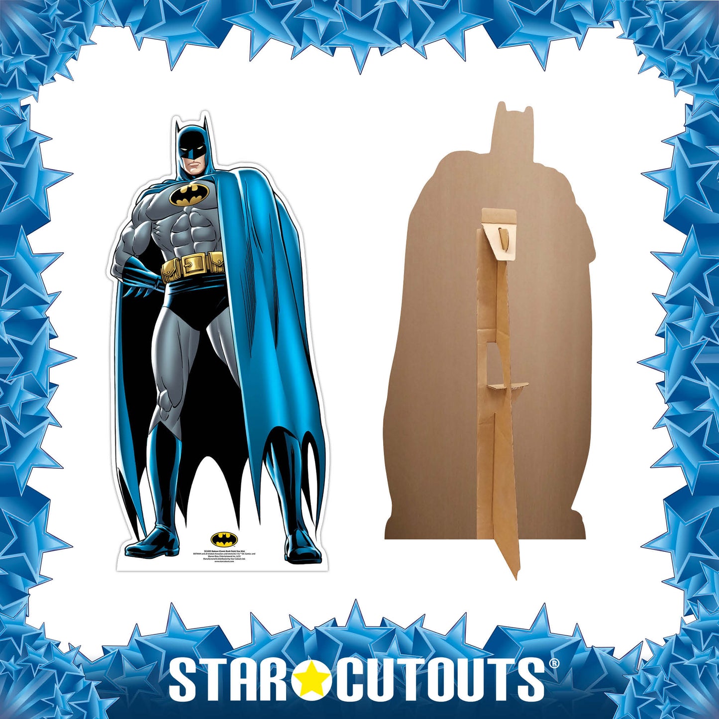 SC4305 Small Batman Comic Book Style Star Mini Cardboard Cut Out Height 92cm