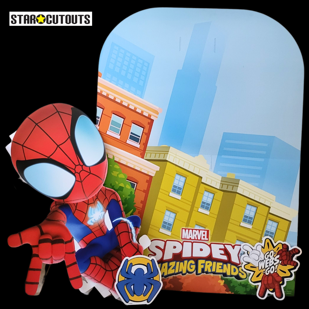 SC4321 Spidey Spider - Man Backdrop 3D Cardboard Cut Out Height 126cm – Star  Cutouts