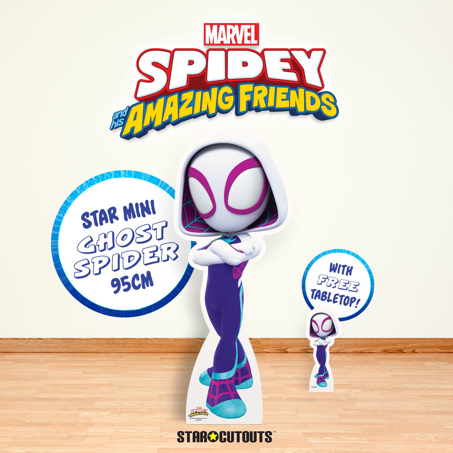 SC4343 Ghost Spider Spidey and His Amazing Friends Cardboard Cutout Height 95cm