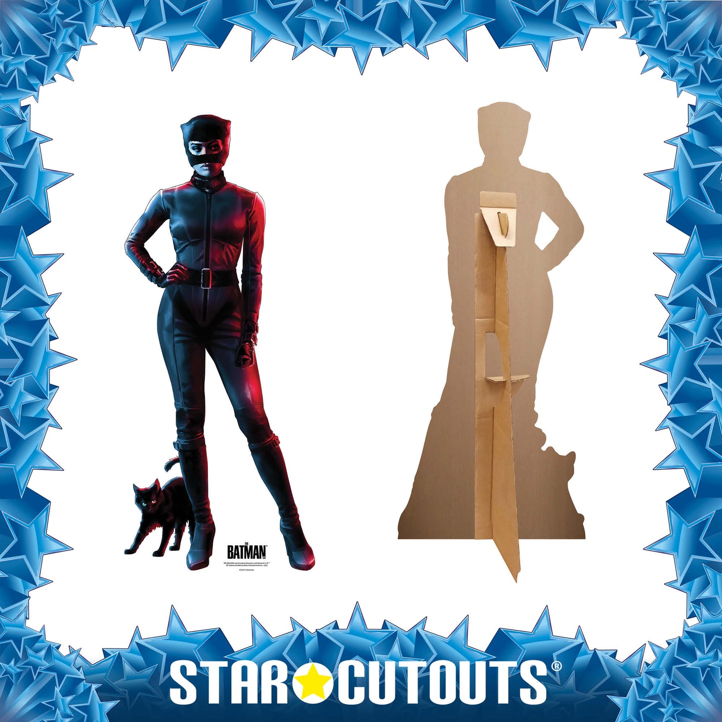 SC4351 Catwoman  Star-Mini Red Blue Robert Pattinson Greatest Superhero Cardboard Cut Out Height 87cm