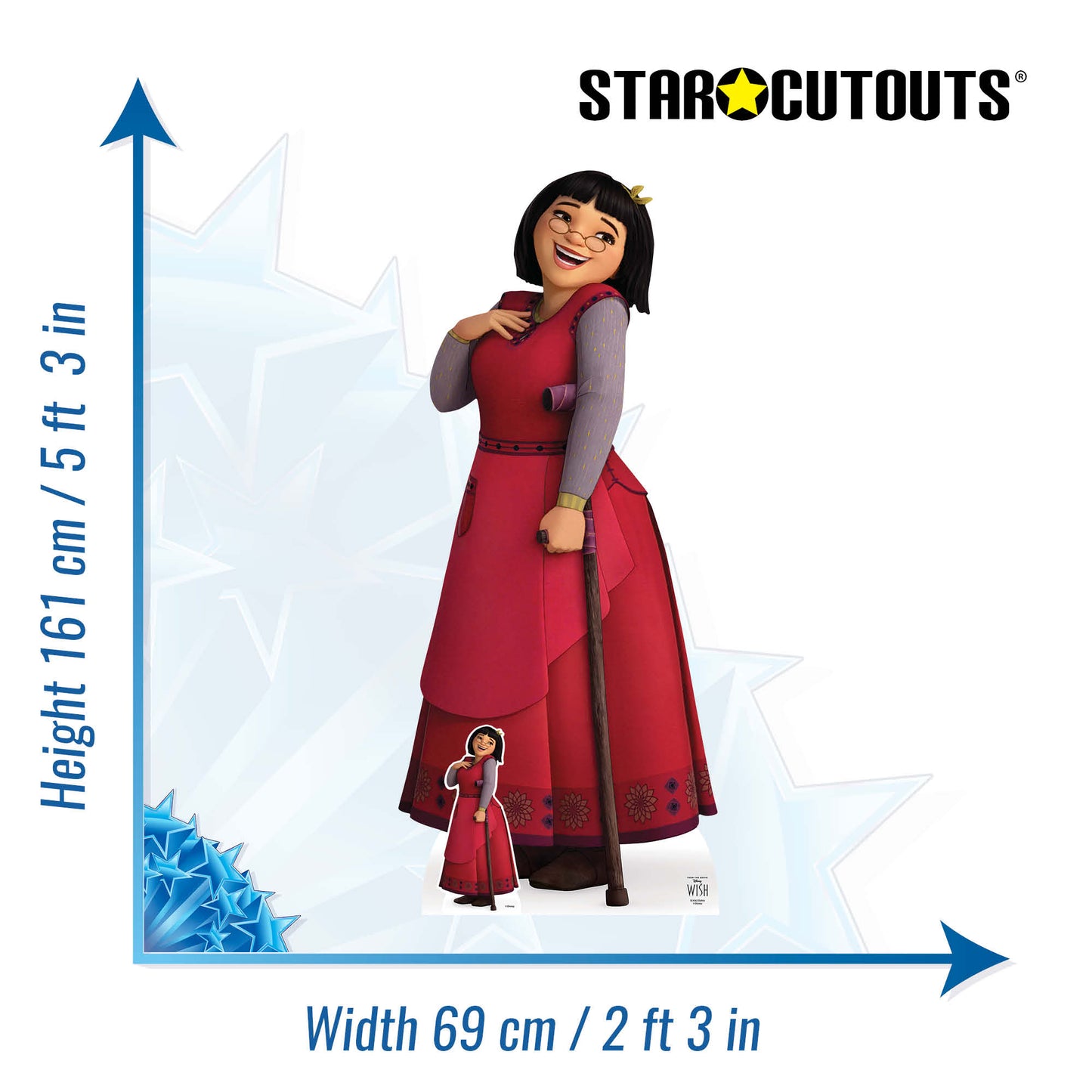 SC4362 Dahlia WISH Cardboard Cut Out Height 161cm