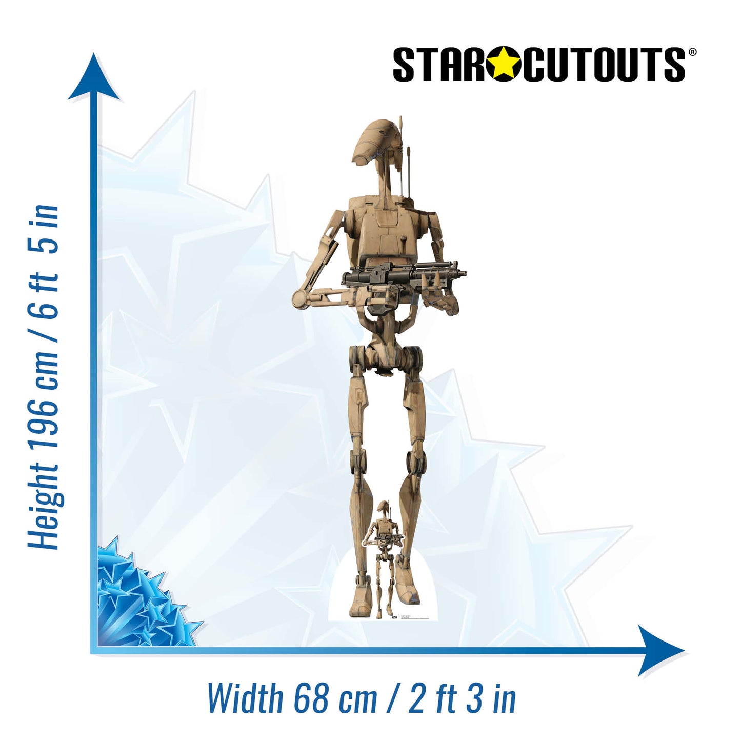 SC4366 B1 Battle Droid Star Wars Cardboard Cut Out Height 196cm