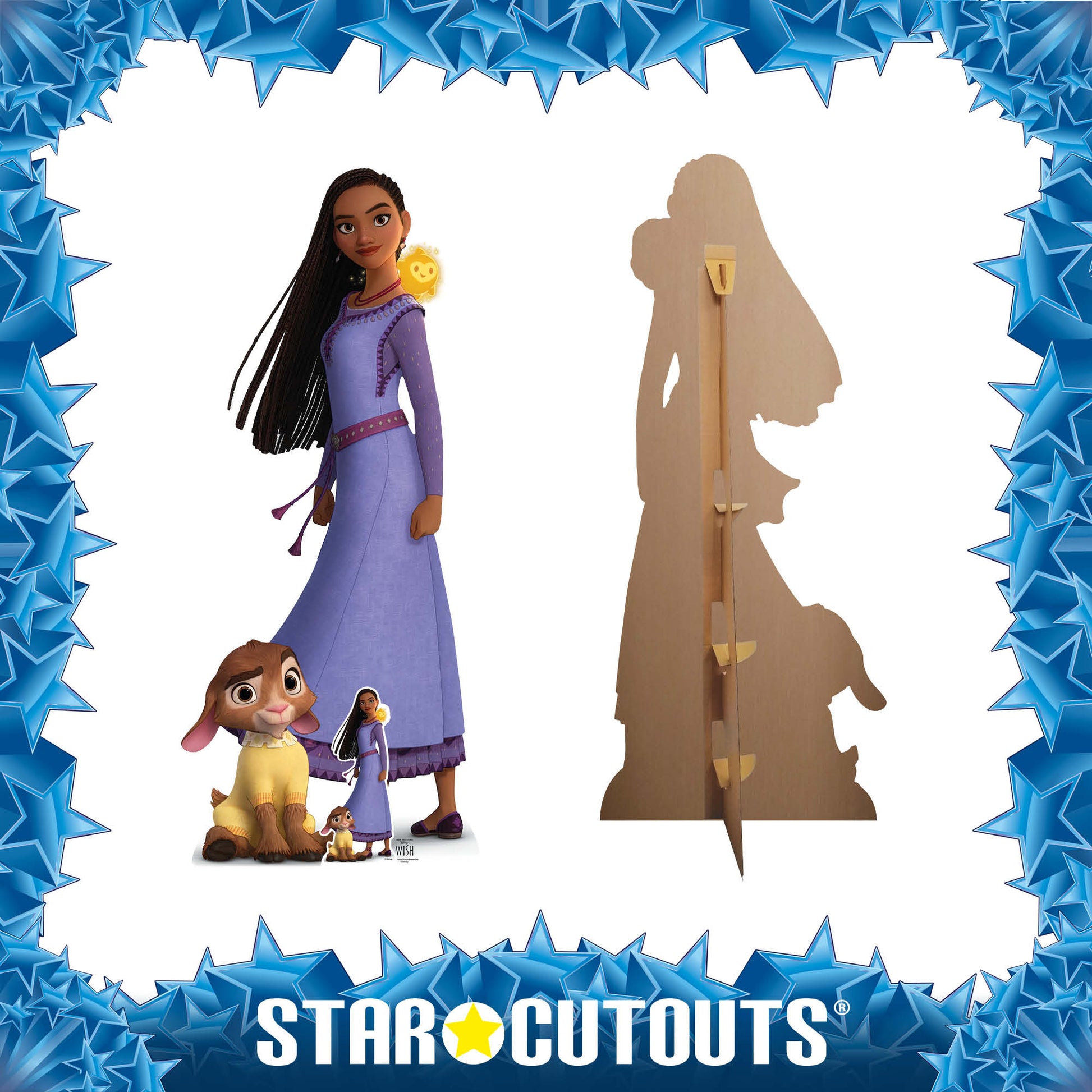 SC4399 Asha Legend of the Wishing Star WISH Cardboard Cut Out Height 1 –  Star Cutouts