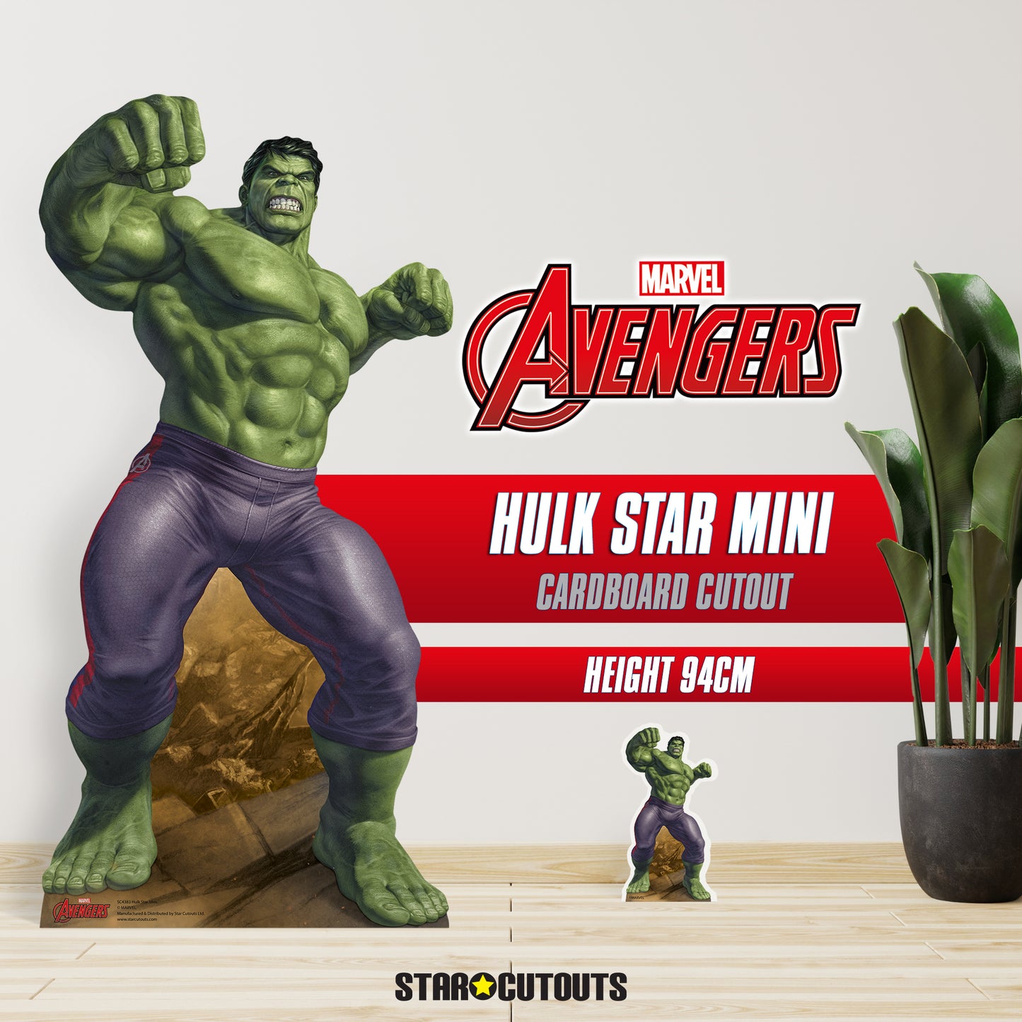 SC4383 Hulk Star Mini Cardboard Cut Out Height 94cm