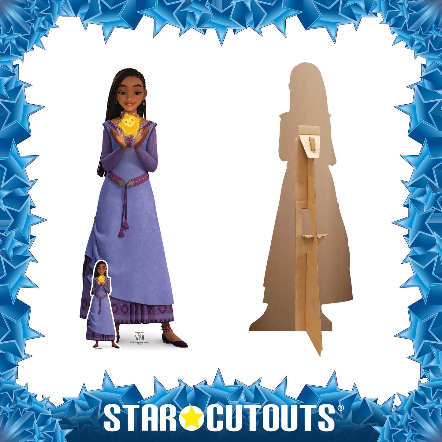 SC4387 Asha with Wishing Star  Small Mini WISH Cardboard Cut Out Height 95cm