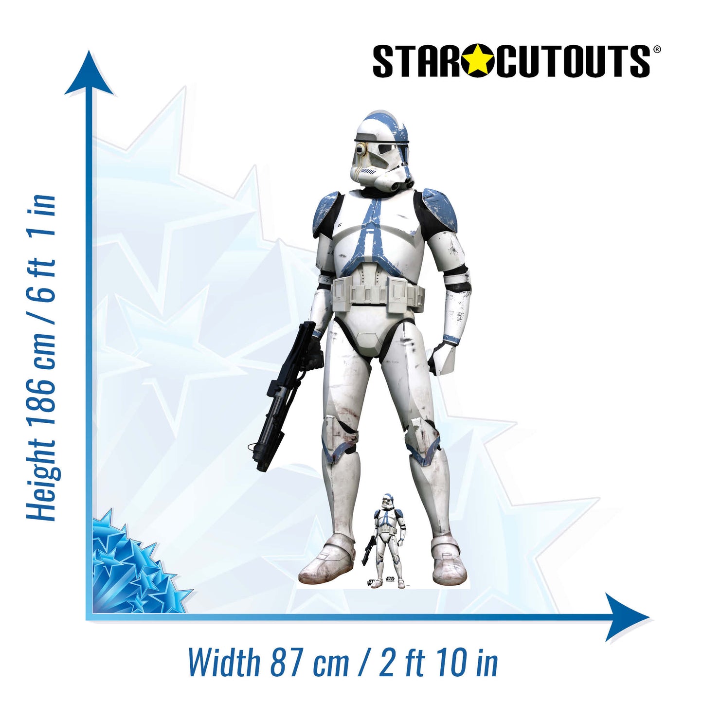 SC4398 501st Clone Trooper Star Wars Cardboard Cut Out Height 186cm