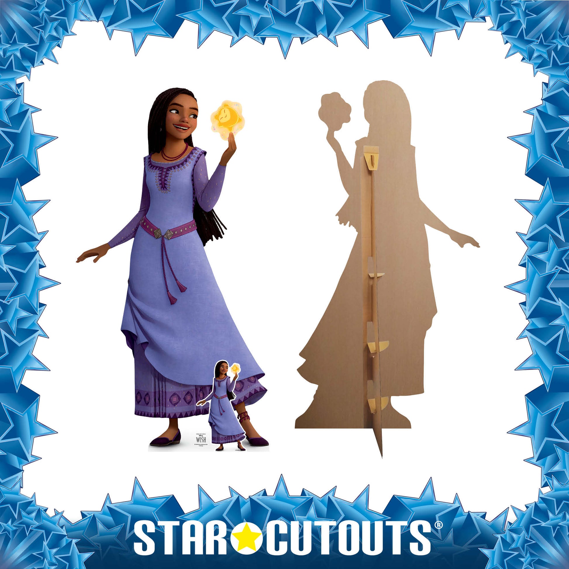 SC4399 Asha Legend of the Wishing Star WISH Cardboard Cut Out Height 1 – Star  Cutouts