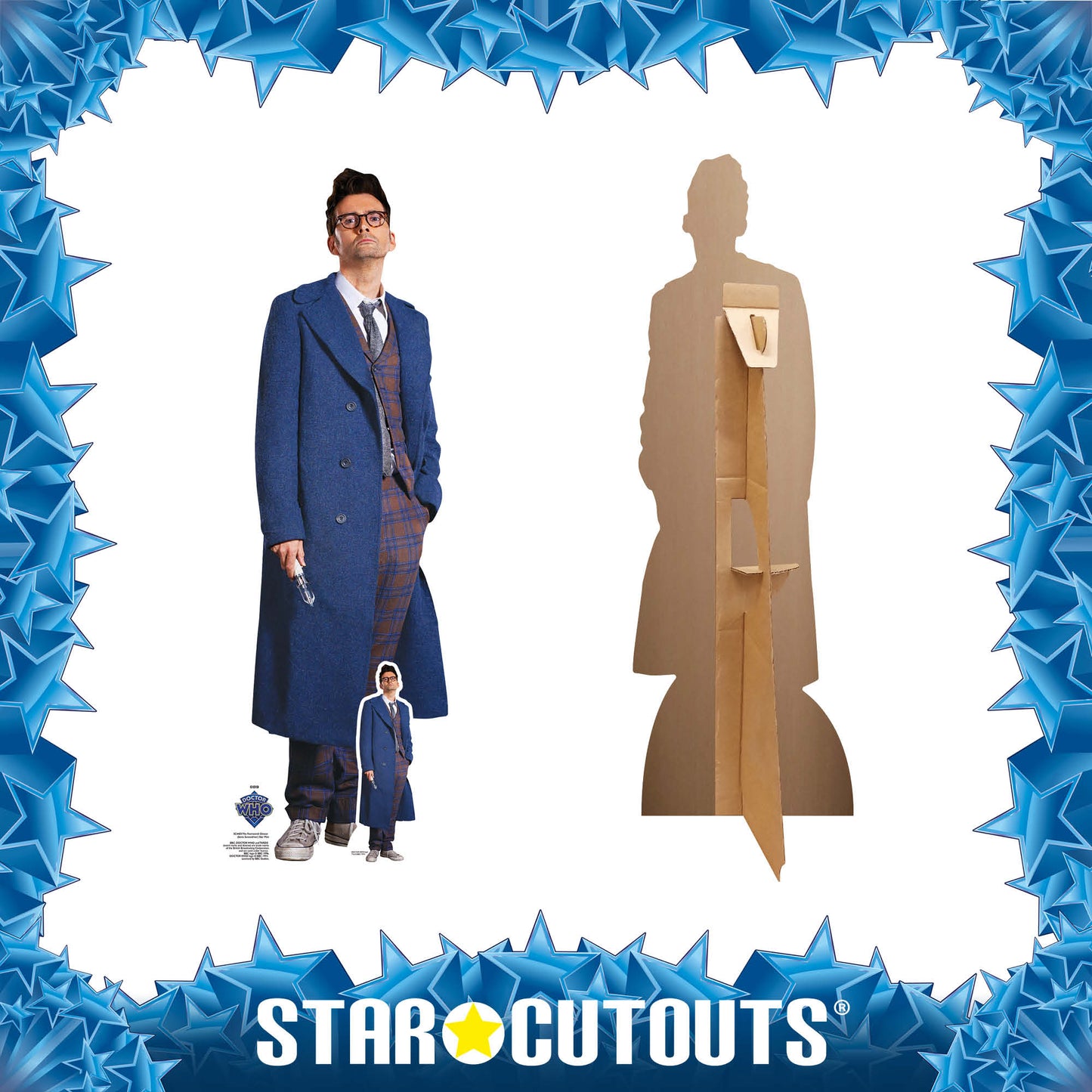 SC4403 14th Doctor Who Sonic Screwdriver Star Mini David Tennant Cardboard Cut Out Height 93cm