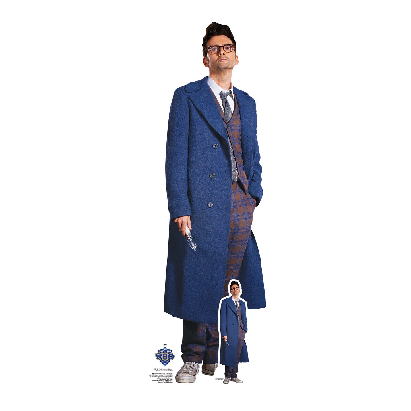 SC4403 14th Doctor Who Sonic Screwdriver Star Mini David Tennant Cardboard Cut Out Height 93cm