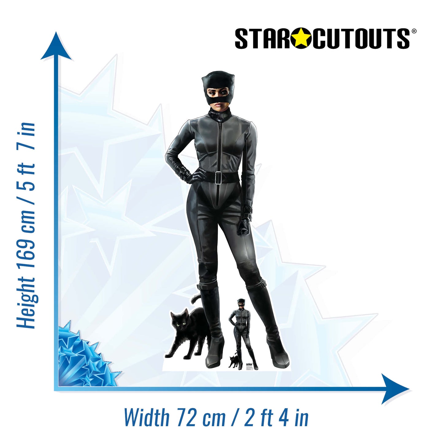 SC4432 Catwoman Zoe Kravitz The Batman 2022 Masterpiece Graphic Art Style Cardboard Cut Out Height 169cm