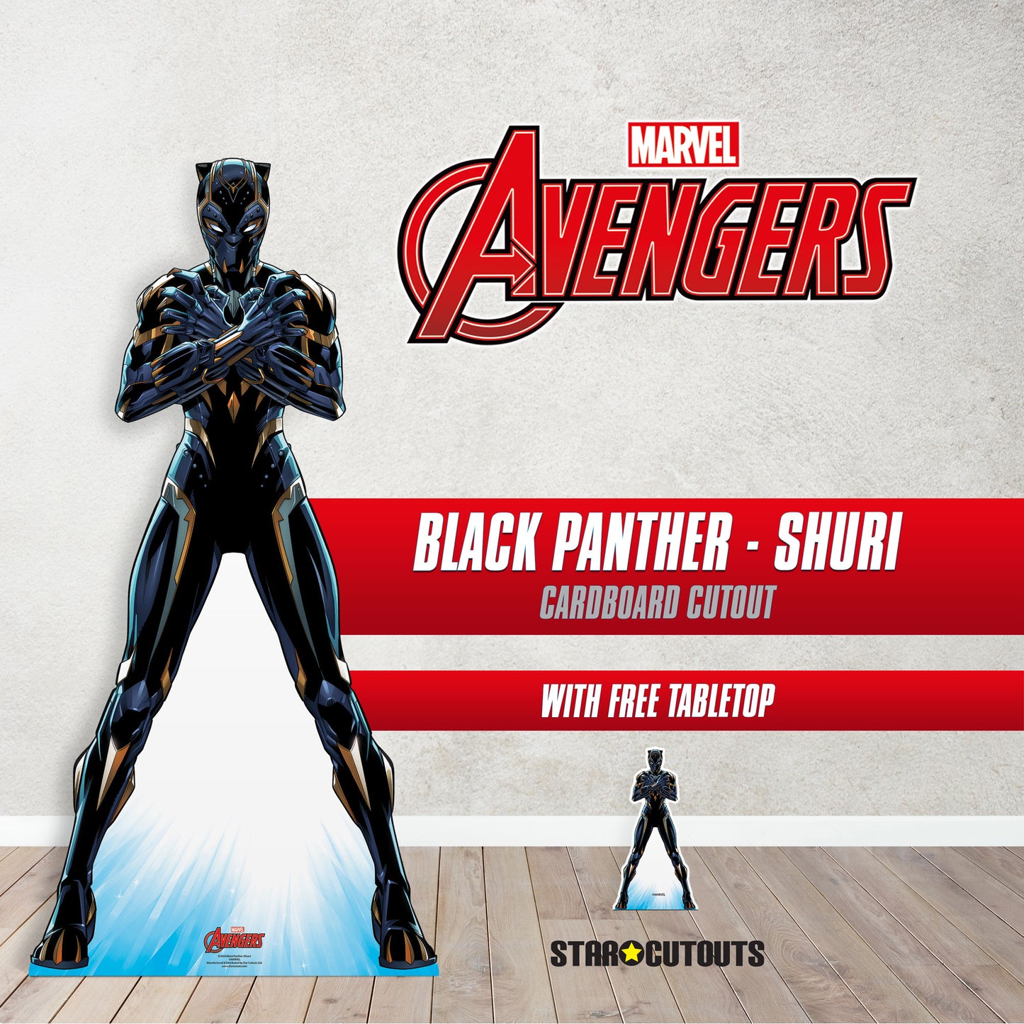 SC4445 Black Panther Shuri Cardboard Cutout With Mini Height 166cm