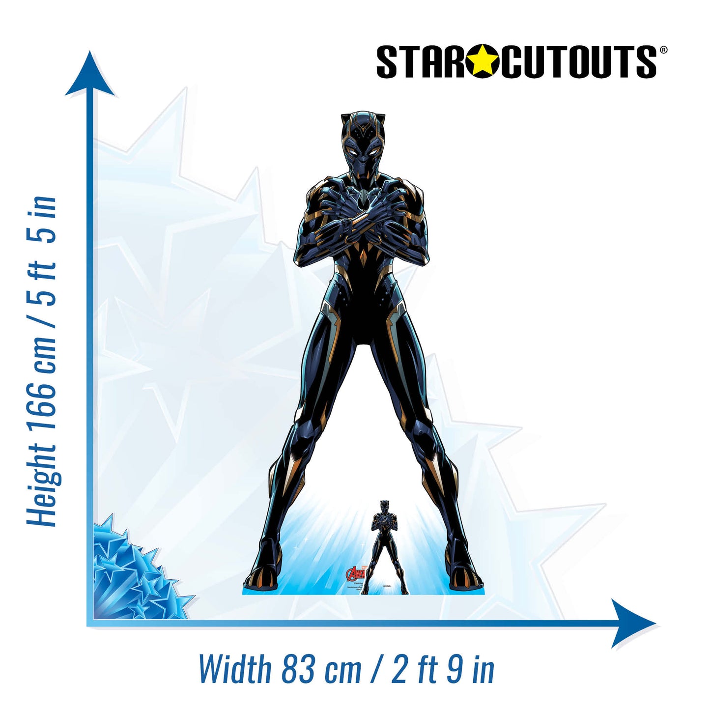 SC4445 Black Panther Shuri Cardboard Cutout With Mini Height 166cm