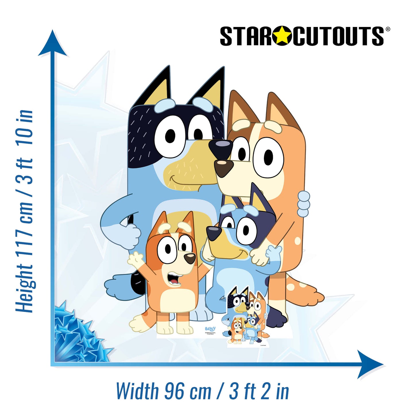 SC4465 Heeler Family Cardboard Cut Out Height 117cm