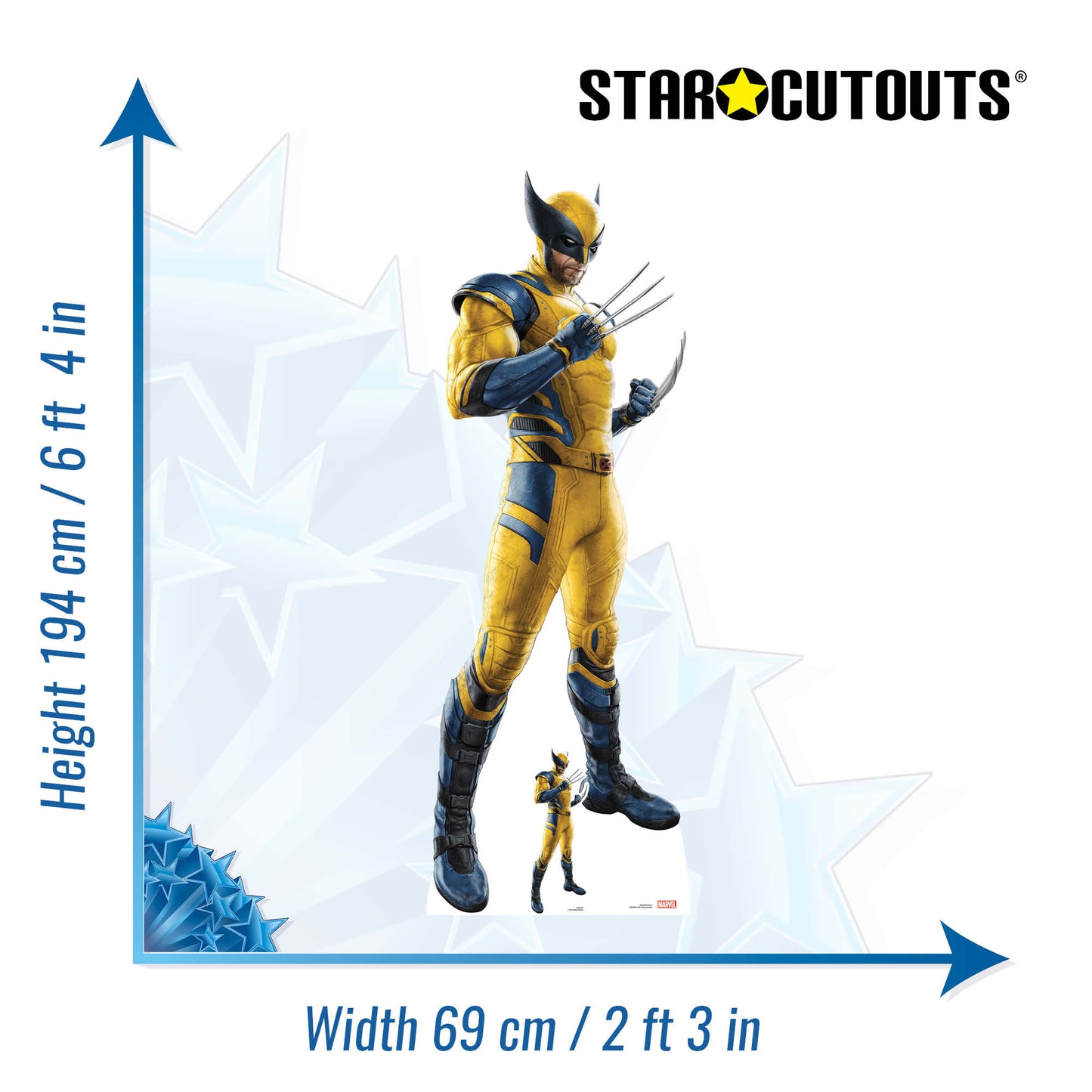 SC4468	Wolverine Hugh Jackman Cardboard Cutout Height 194cm