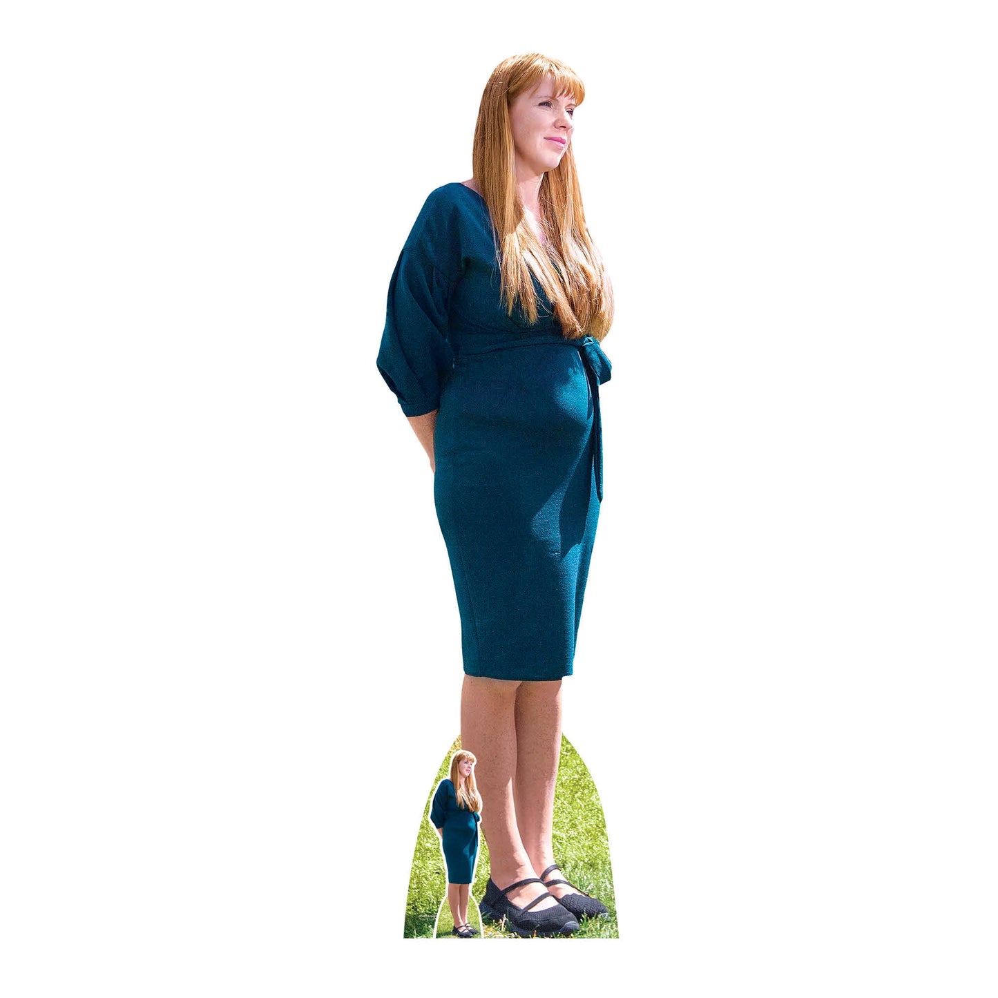 SC4473 Angela Rayner Green Dress Cardboard Cut Out Height 169cm