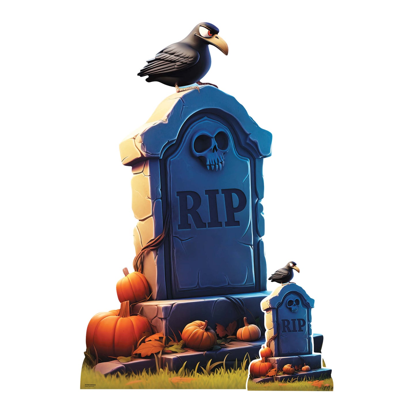 SC4476 Cartoon Tombstone Cardboard Cut Out Height 135cm