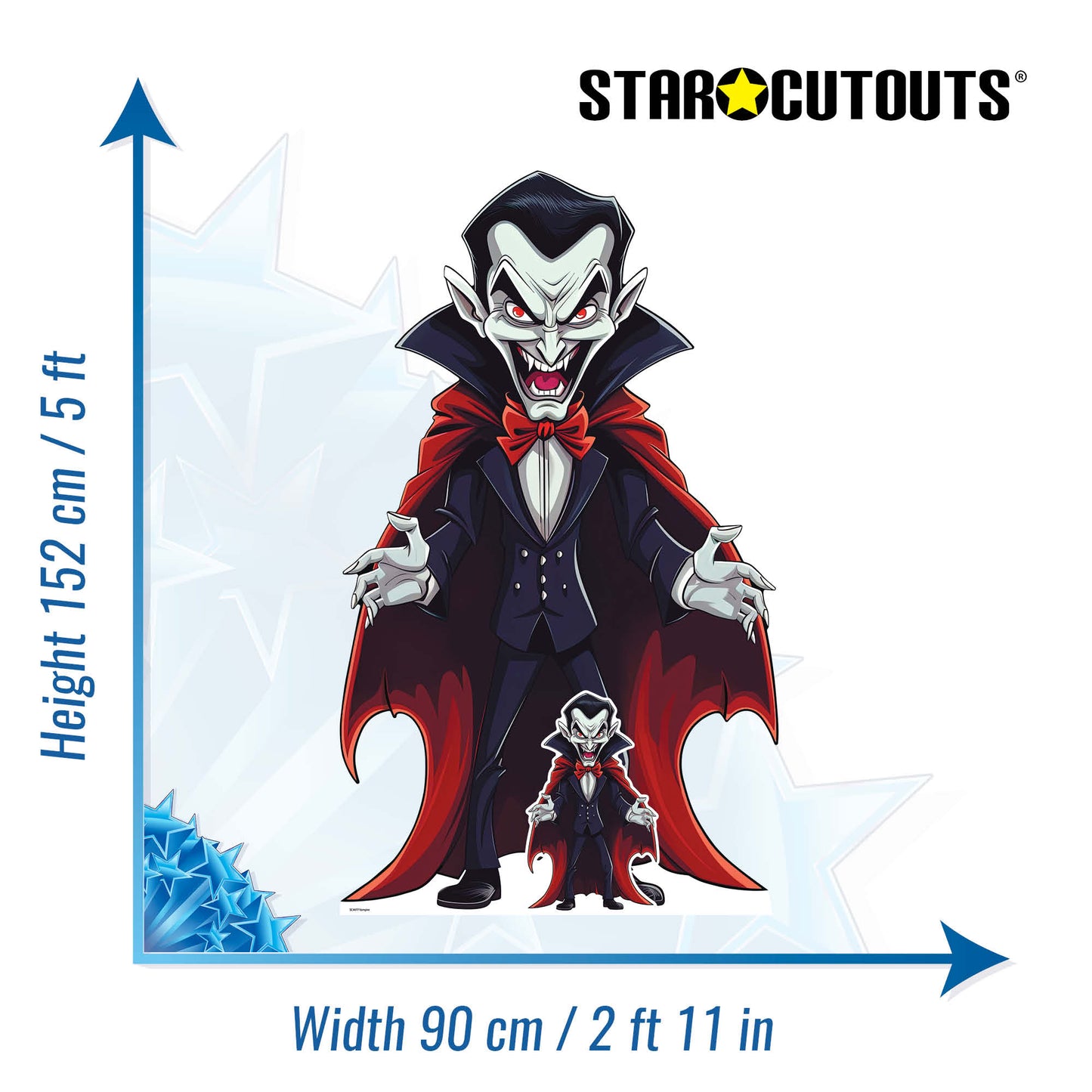 SC4477 Cartoon Vampire Cardboard Cut Out Height 152cm