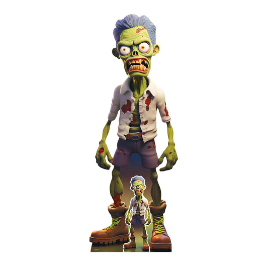 SC4478 Cartoon Zombie Cardboard Cut Out Height 183cm