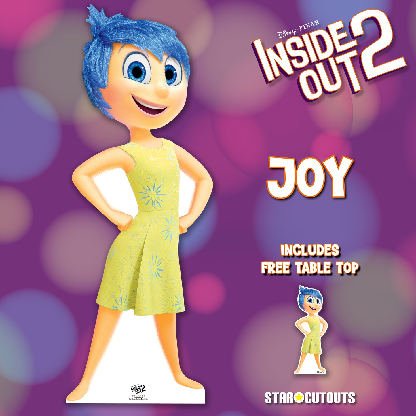 SC4481 Joy Inside Out Cardboard Cut Out Height 185cm