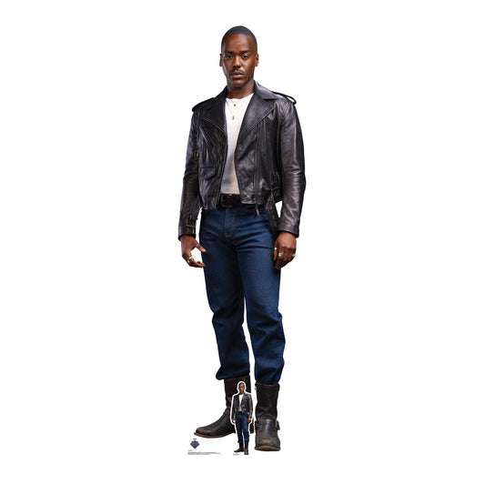 SC4490 Fifteenth Doctor Ncuti Gatwa Doctor Who Black Leather Jacket  Cardboard Cut Out Height 175.00cm