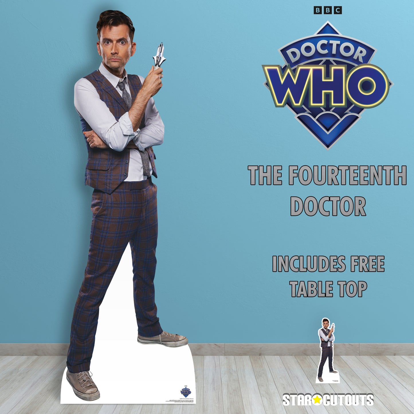 SC4497 14th Doctor Who Waistcoat David Tennant Cardboard Cut Out Height 186cm