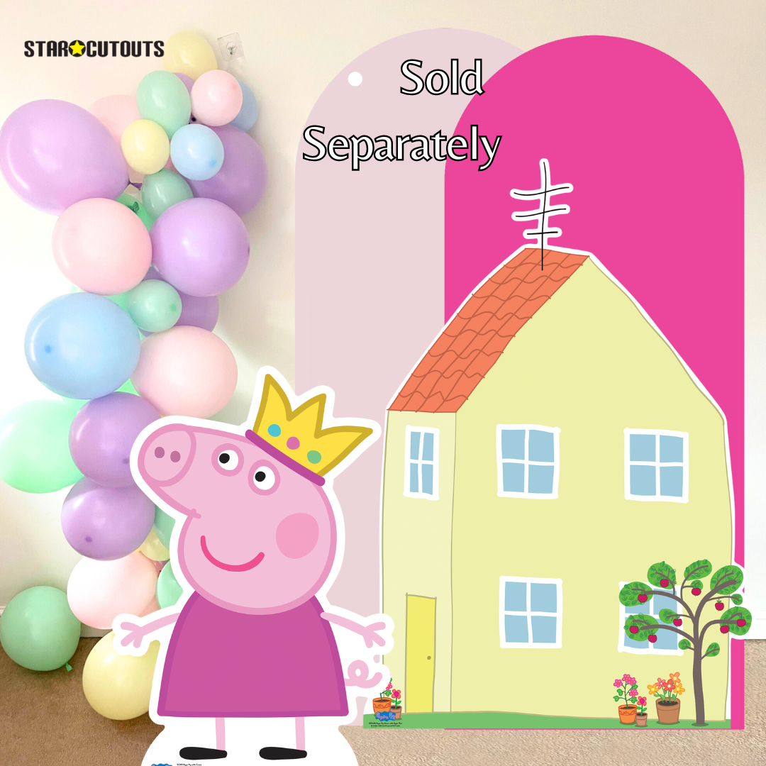 SC4498 Peppa Pig House with Apple Tree Cardboard Cut Out Height 133cm