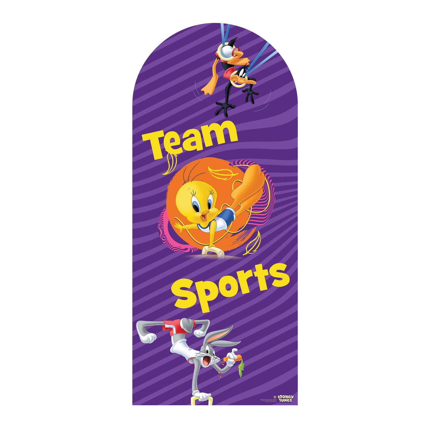 SC4504 Looney Tunes Team Sports Backdrop Single Cardboard Cut Out Height 185cm