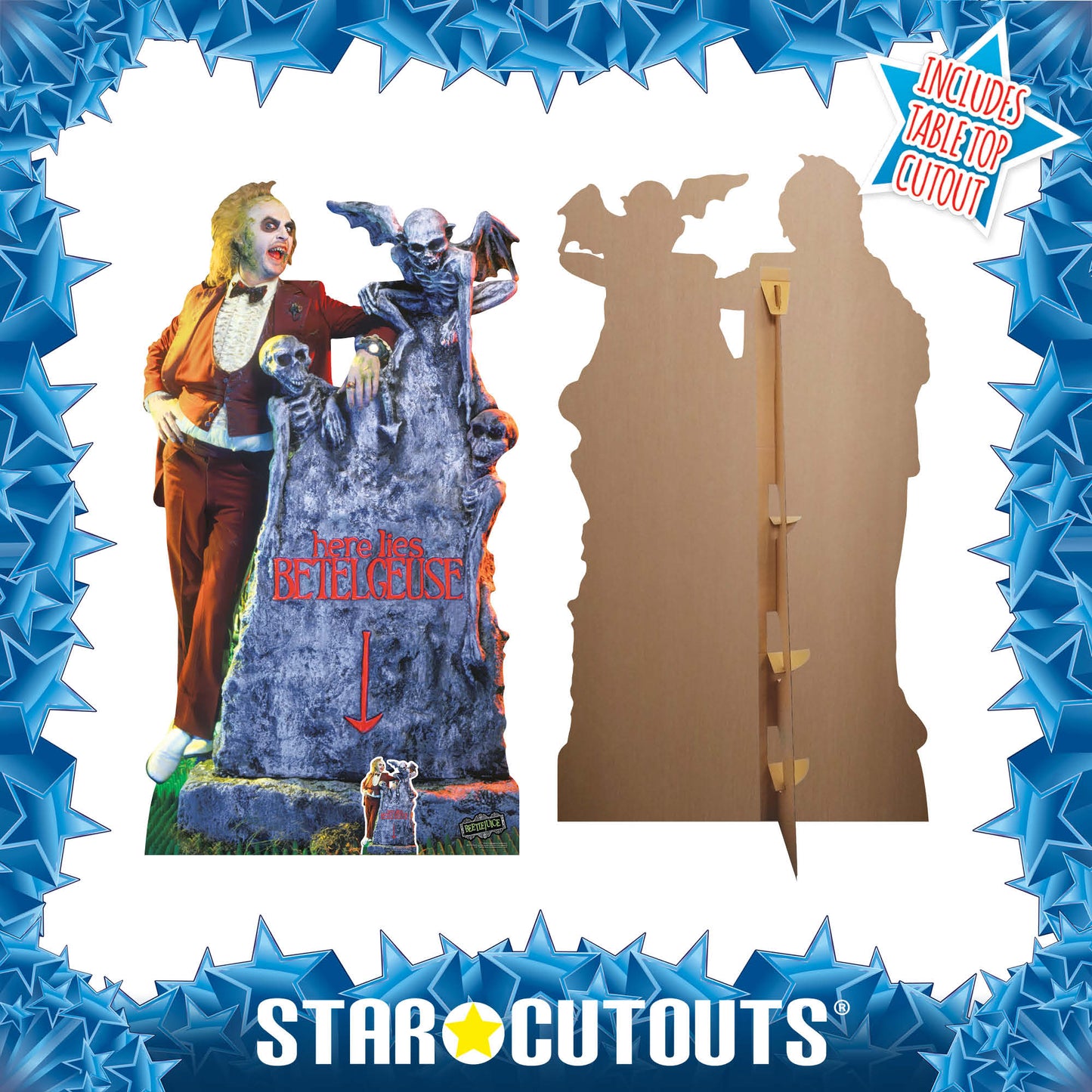 SC4512 Beetlejuice Michael Keaton with Tombstone  Cardboard Cut Out Height 182.00cm