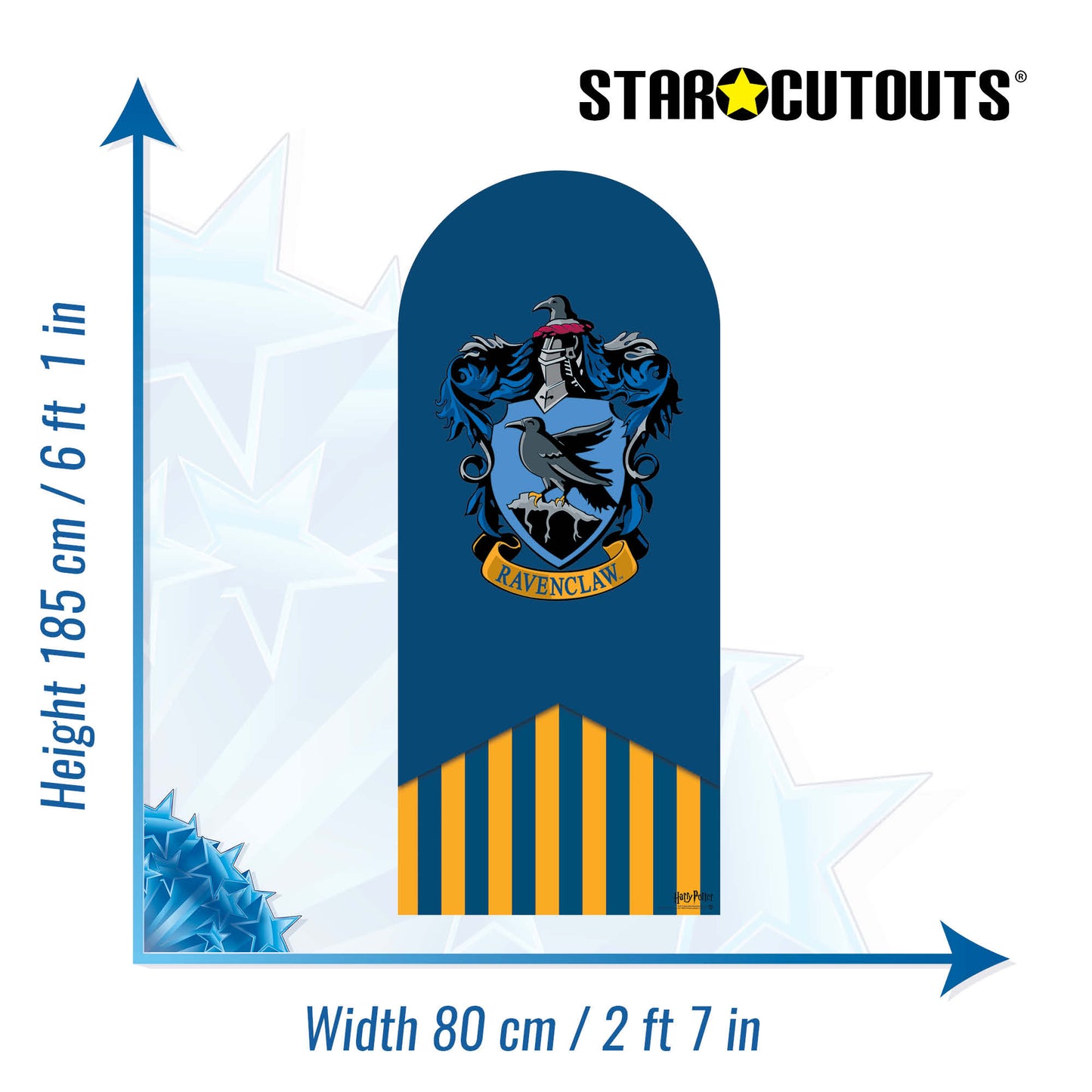 SC4517 Ravenclaw Backdrop Single Harry Potter Cardboard Cut Out Height 185.00cm