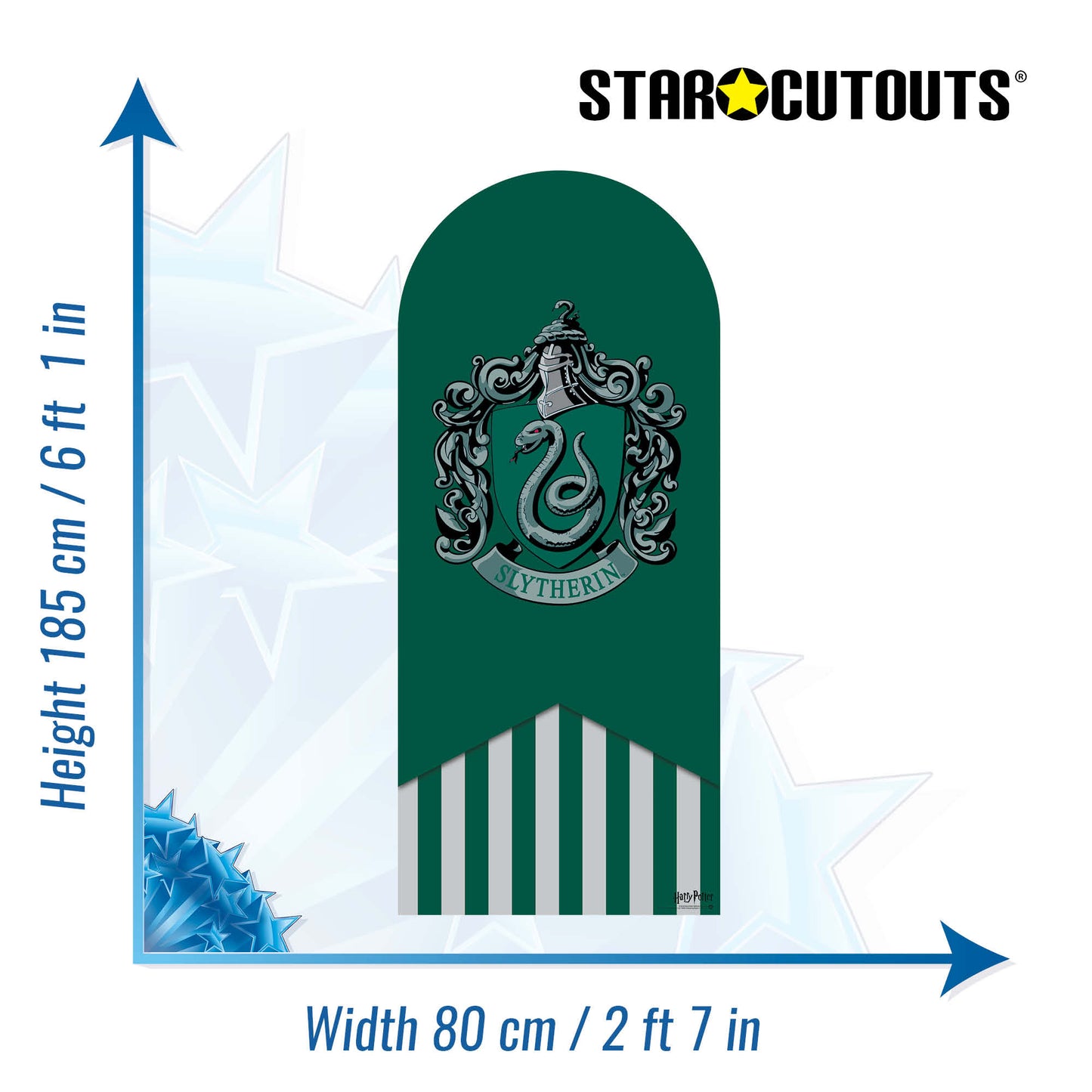 SC4518 Slytherin Backdrop Single Harry Potter Cardboard Cut Out Height 185.00cm