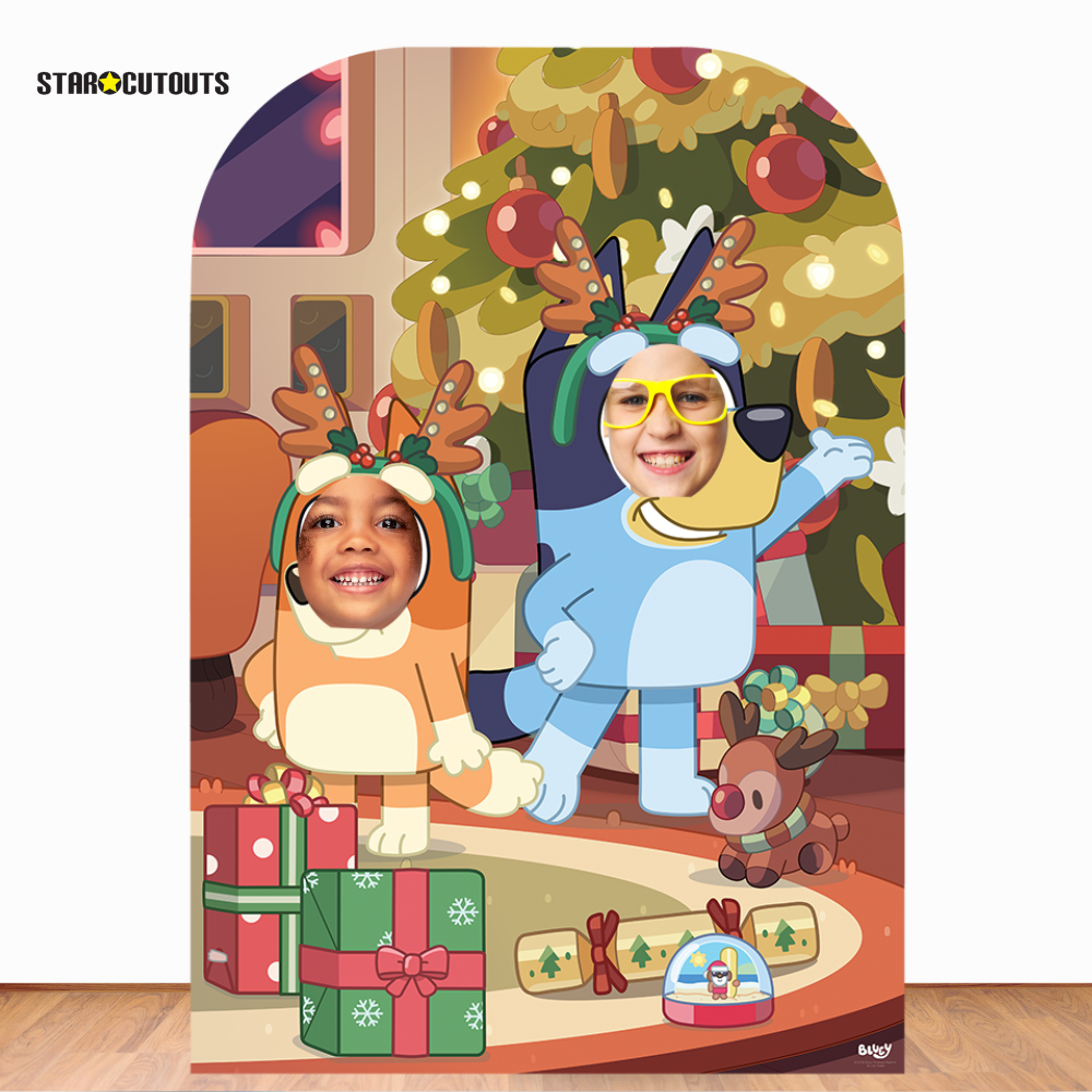 SC4536 Bluey Christmas Stand-In Cardboard Cut Out Height 131cm