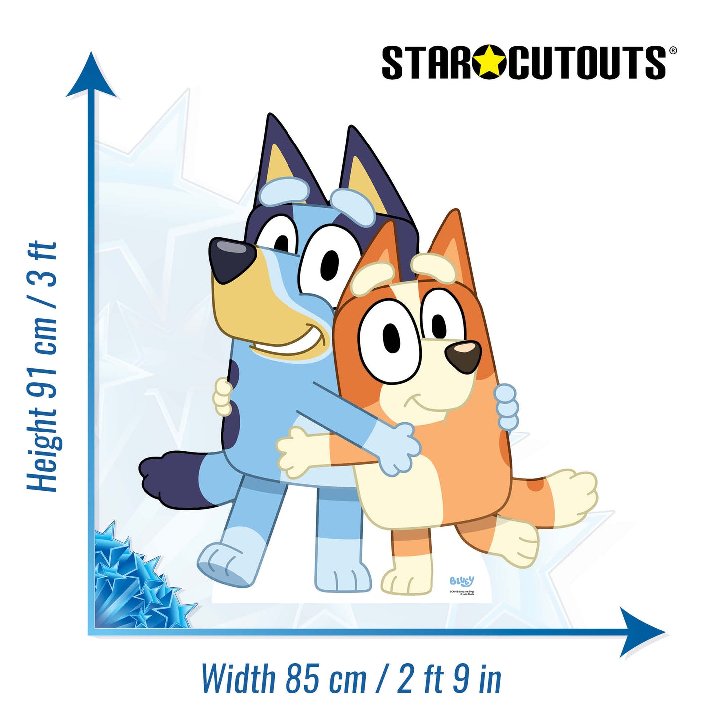 SC4558 Bluey and Bingo Cardboard Cut Out Height 91cm