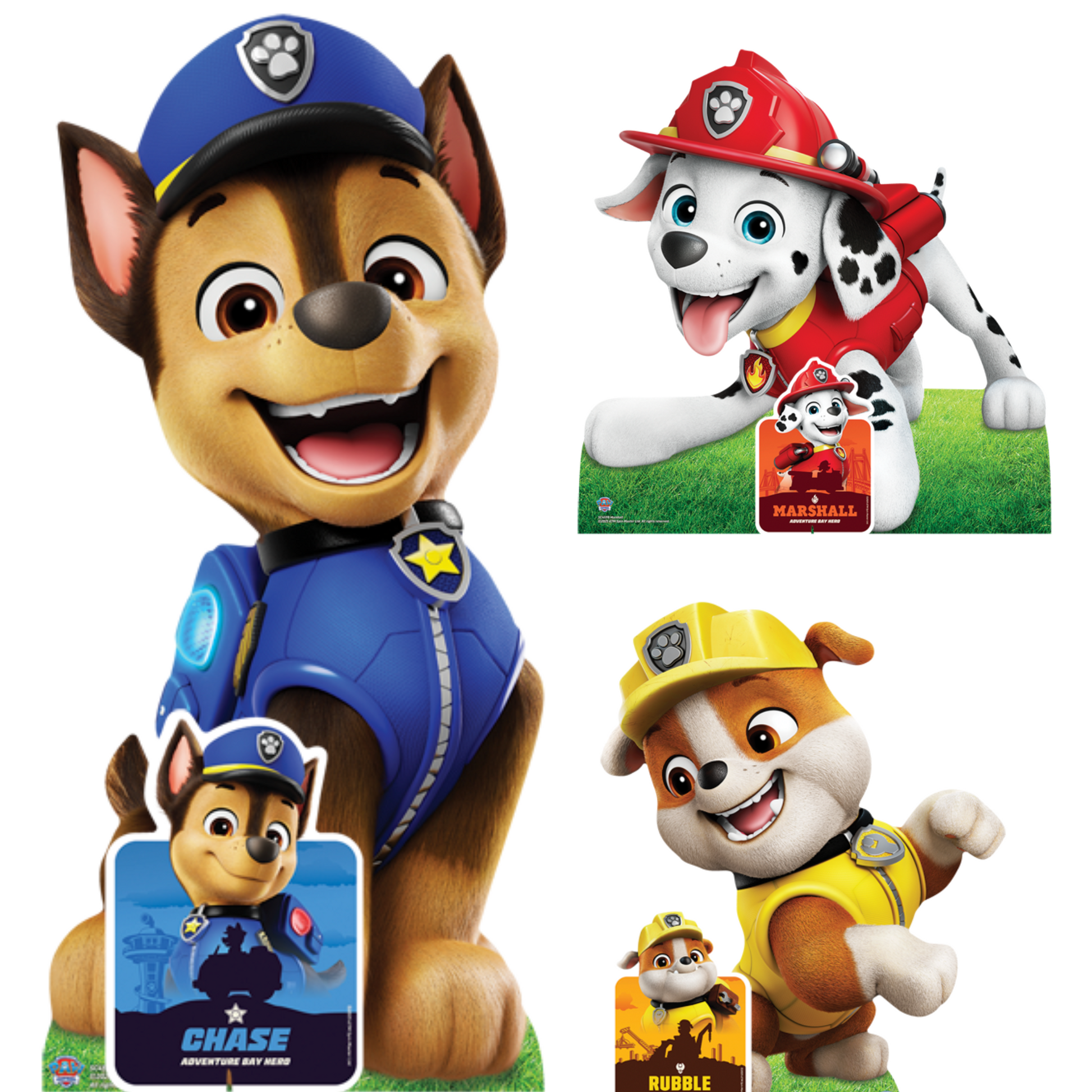 Three Gorgeous Paw Patrol Cardboard Cutouts