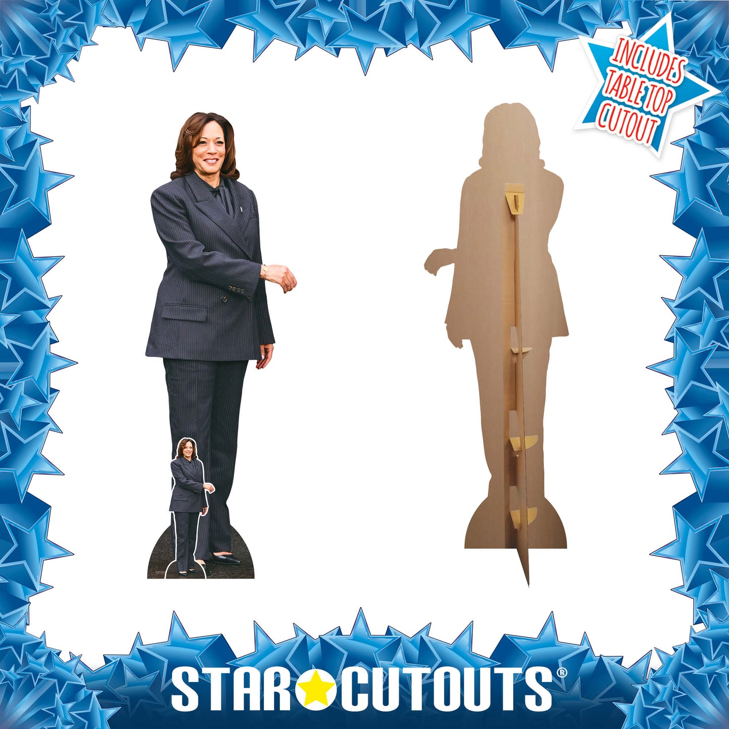 SC4632 Kamala Harris Handshake Cardboard Cut Out Height 170cm