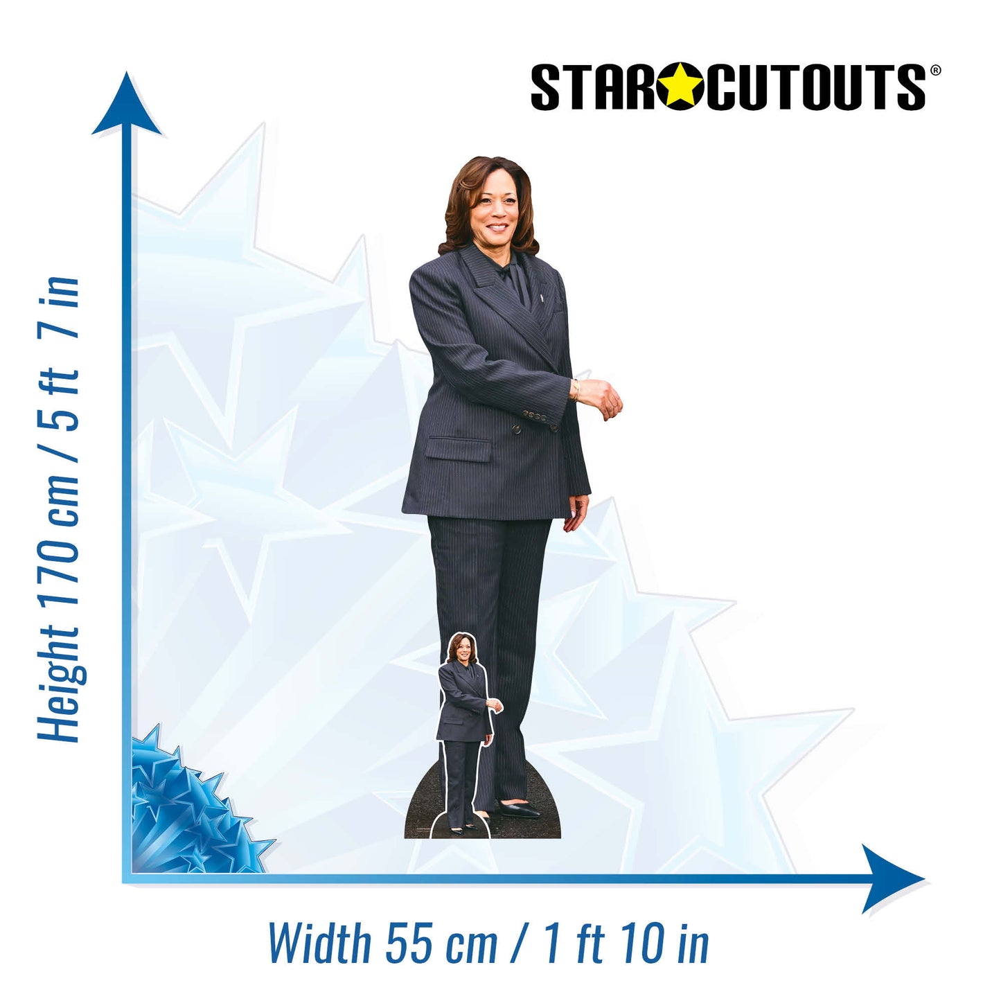 SC4632 Kamala Harris Handshake Cardboard Cut Out Height 170cm